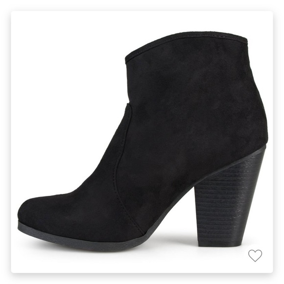 Journee Collection | outside zip | stacked heeled booties - Picture 2 of 9